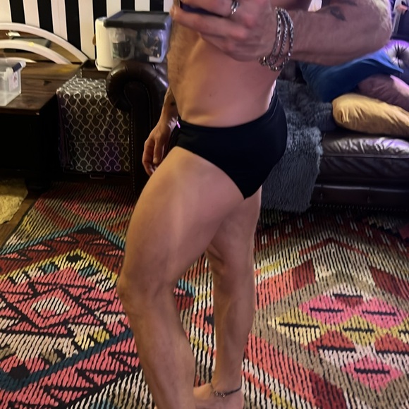 Men sexy speedo with cut out on the hip black - Picture 2 of 10